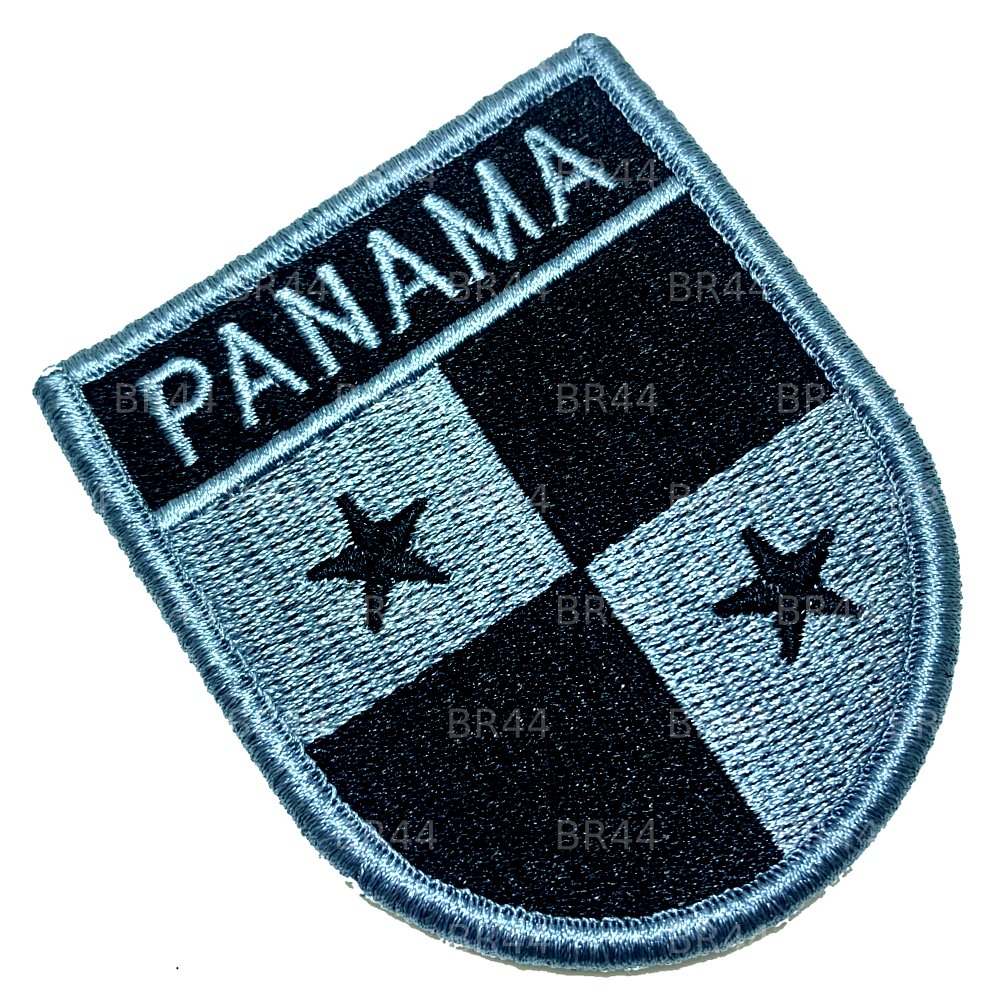 Bandeira Panama Patch Bordada Fecho Contato Gancho Br