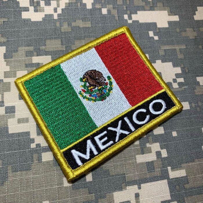 México Bandeira Bordada Com Velcro®️ 7,5×6,3 cm. - Image 2