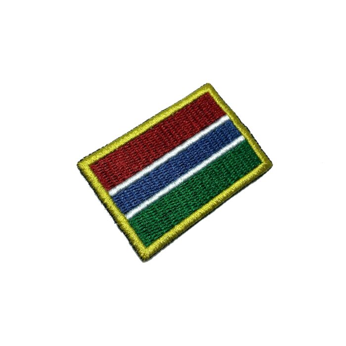 Gambia Bandeira Bordada Termocolante 5,7×3,8 cm.