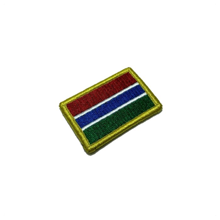 Gambia Bandeira Bordada Com Velcro®️ 5,7×3,8 cm.