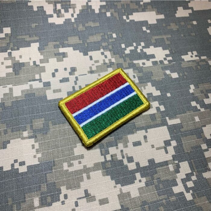 Gambia Bandeira Bordada Com Velcro®️ 5,7×3,8 cm. - Image 2