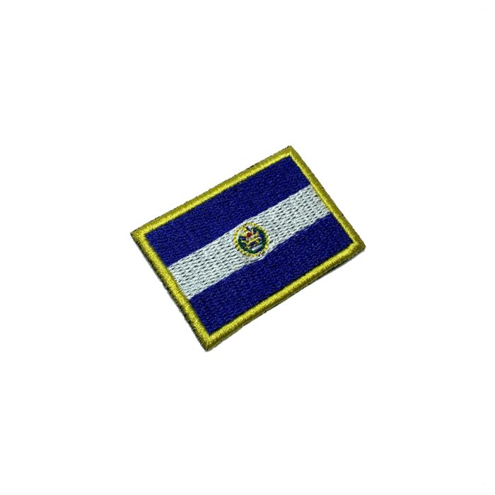 El Salvador Bandeira Bordada Termocolante 5,7×3,8 cm.