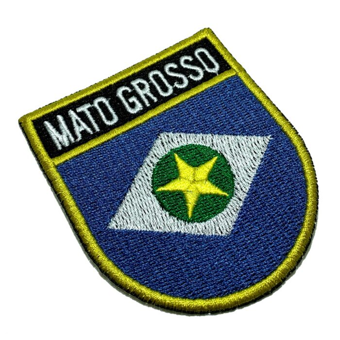 BE0193ET01 Bandeira Mato Grosso Brasil Patch Termo Adesivo