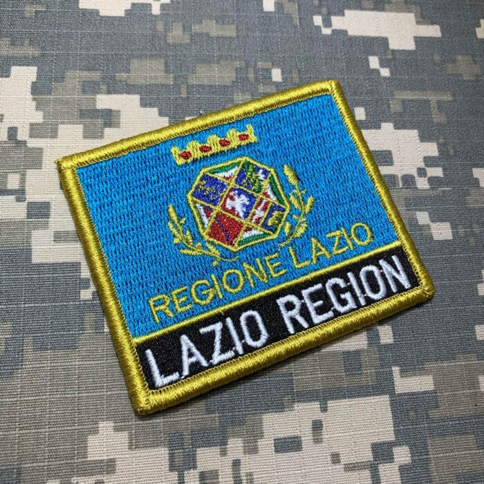 BE0227NV01 Bandeira Lazio Region Patch Bordado Fecho Contato - Image 2