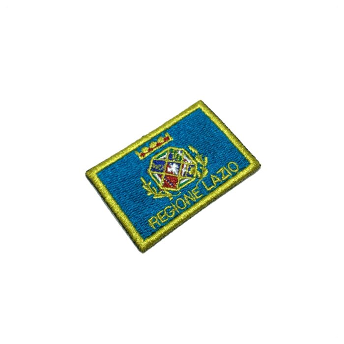 BE0227T11 Bandeira Lazio Region Patch Bordado Termo Adesivo