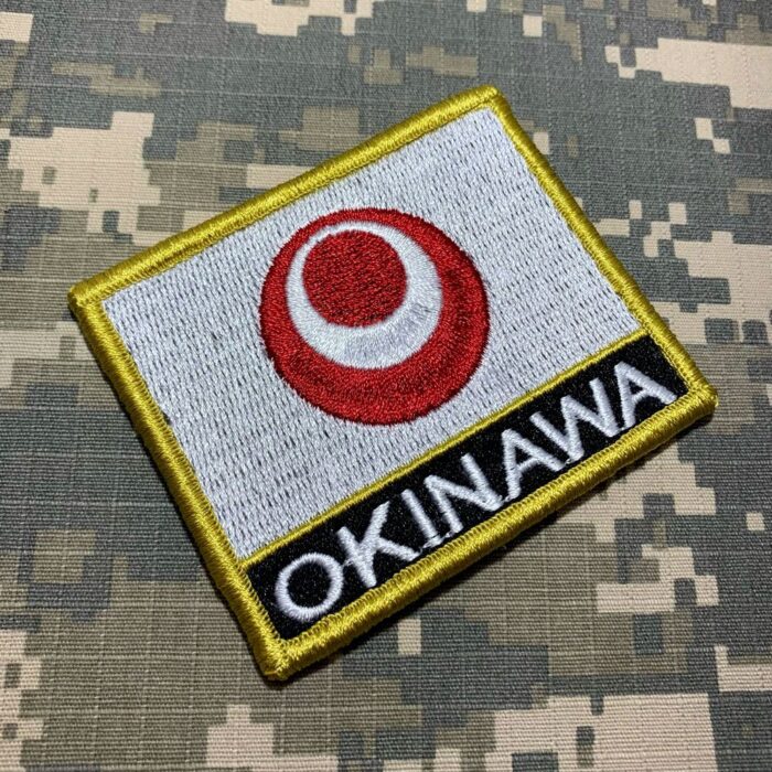 BE0414NV01 Bandeira Okinawa Patch Bordado Fecho Contato - Image 2