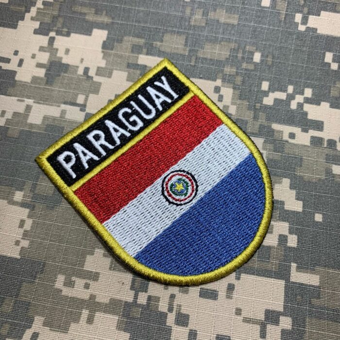 BP0047ET01 Bandeira Paraguai Patch Bordado Termo Adesivo - Image 2