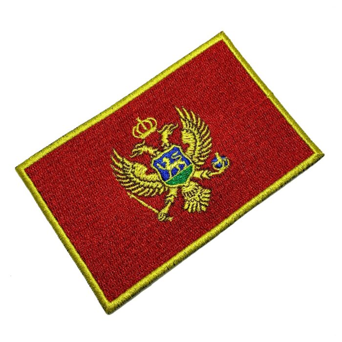 BP0243T21 Montenegro Bandeira Patch Bordada Termo Adesivo