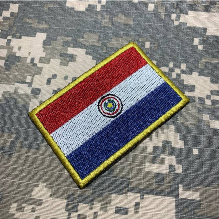 BP0047T01 Bandeira Paraguai Patch Bordado Termo Adesivo - Image 2