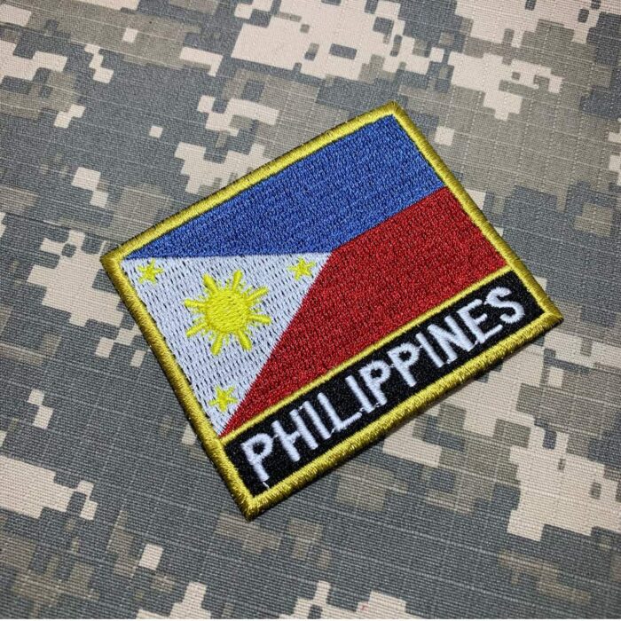 BP0218NT01 Bandeira Filipinas Patch Bordado Termo Adesivo - Imagem 2