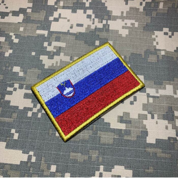 BPSLT001 Bandeira Eslovênia Patch Bordado Termo Adesivo - Image 2