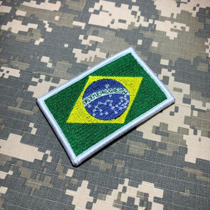 BP0403V06 Bandeira Brasil Patch Bordado Fecho de Contato - Image 2