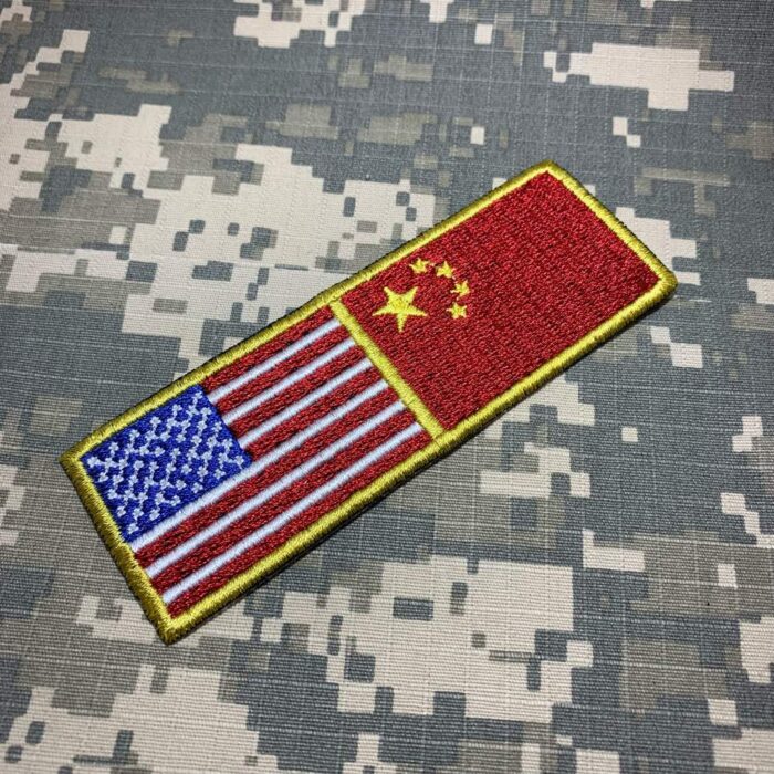 BPUSCNT001 Bandeira EUA China Patch Bordado Termo Adesivo - Image 2