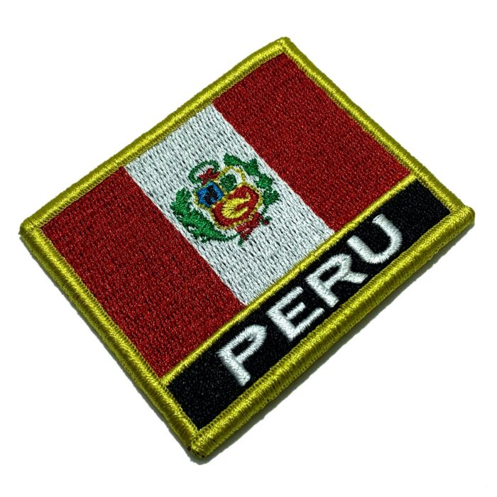 BP0028NV01 Bandeira Peru Patch Bordado Fecho Contato