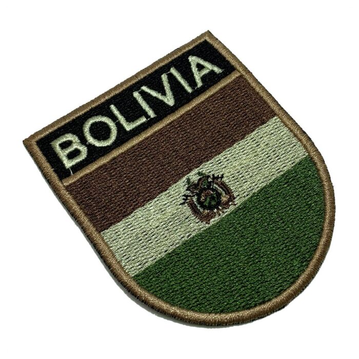 BP0029ET03 Bandeira Bolívia Patch Bordado Termo Adesivo