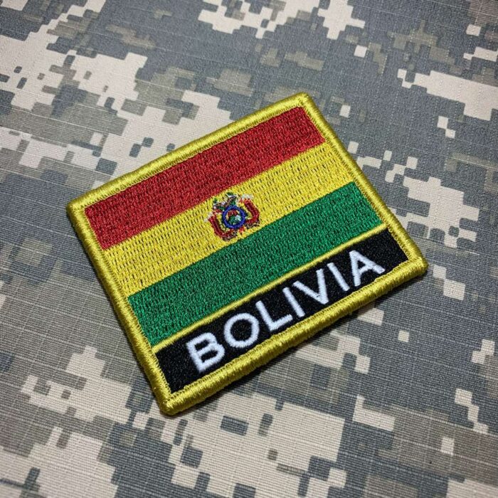 BP0029NV01 Bandeira Bolívia Patch Bordado Fecho Contato - Image 2