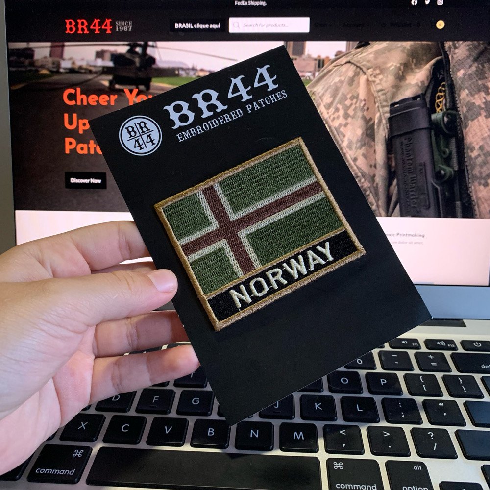 BP0054NT03 Bandeira Noruega Patch Bordado Termo Adesivo - Imagem 3