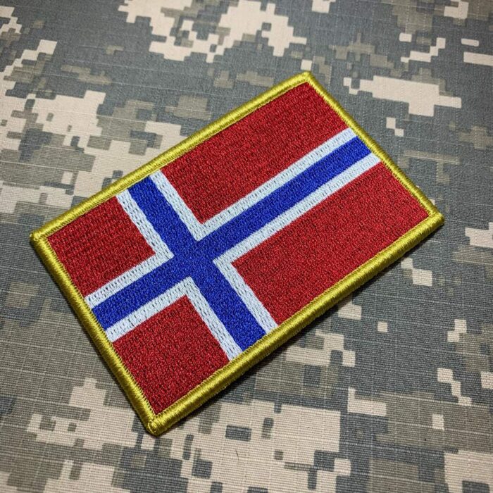 BP0054V21 Bandeira Noruega Patch Bordado Fecho Contato - Imagem 2