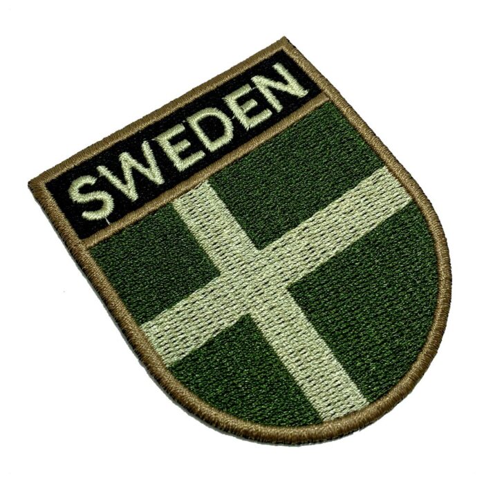 BP0087ET03 Bandeira Suécia Patch Bordado Termo Adesivo