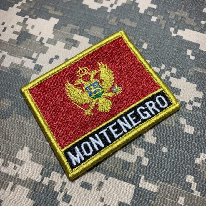 BP0243NV01 Bandeira Montenegro Patch Bordado Fecho Contato - Image 3