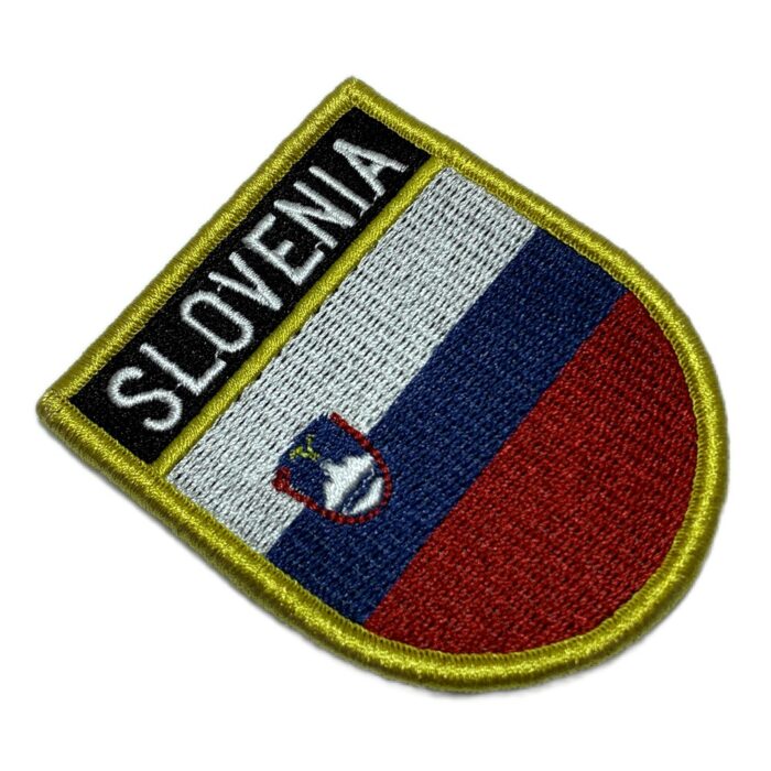 BPSLEV01 Bandeira Eslovênia Patch Bordado Fecho Contato