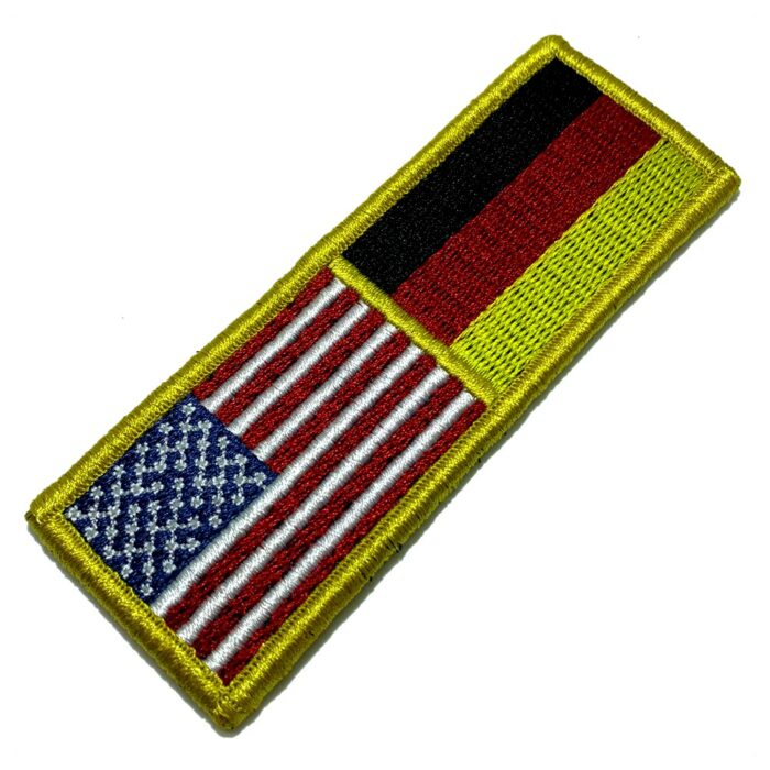 BPUSDEV031 Bandeira EUA Alemanha Patch Bordado Fecho Contato