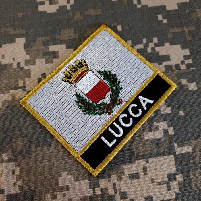 BC0238NT01 Bandeira Lucca Itália Patch Bordado Termo Adesivo - Image 2