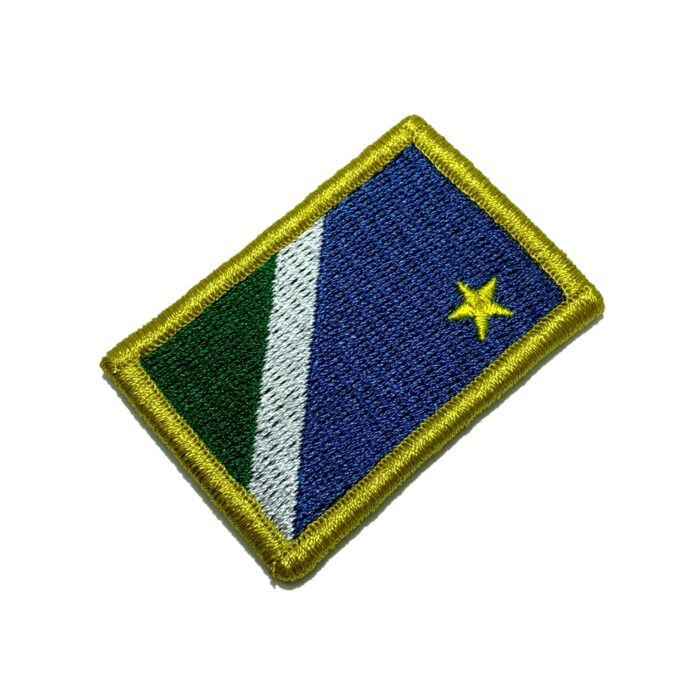 País Mato Grosso do Sul Bandeira Bordada Patch Com Velcro®️ 5,7×3,8 cm.