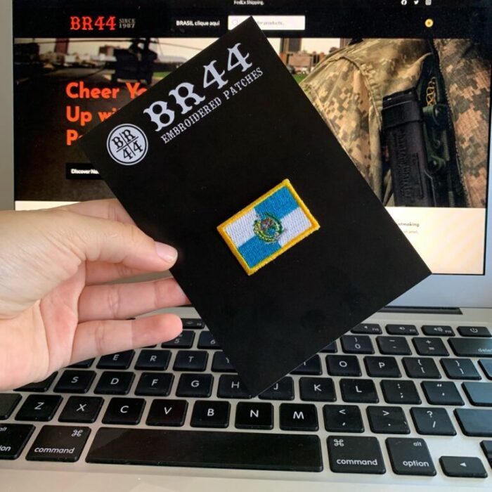 Estado Rio de Janeiro Brasil Bandeira Bordada Patch Termo Adesivo ou Costura 3,8×2,5 cm. - Imagem 2