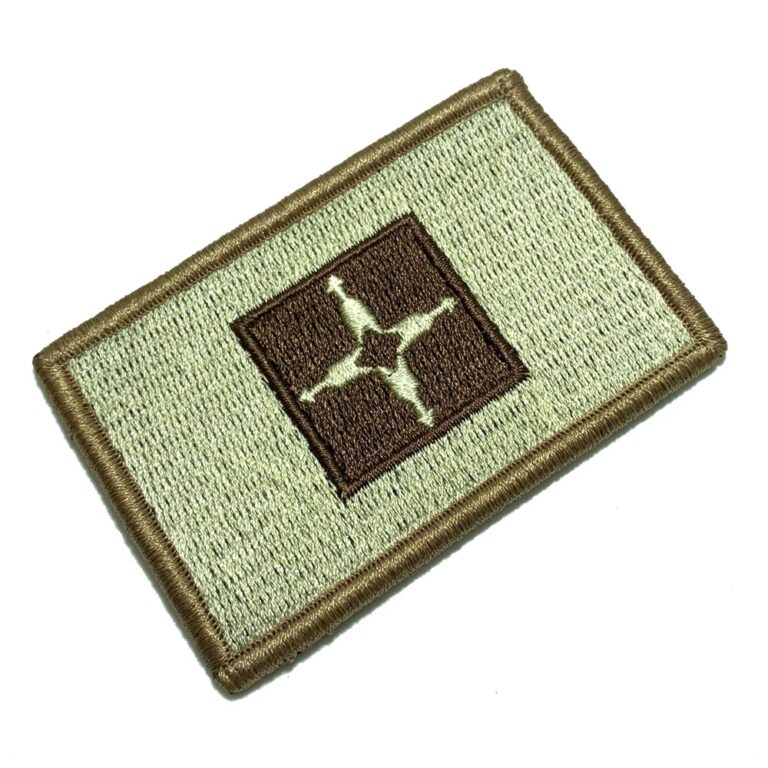 Distrito Federal Brasil Bandeira Tática Bordada Patch Com Velcro®️ 7,5×5 cm.