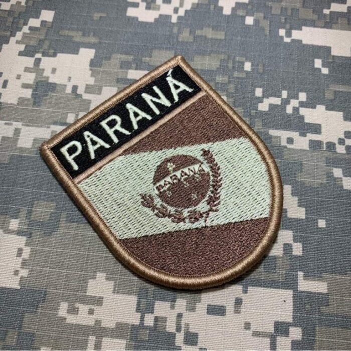 Estado Paraná Brasil Bandeira Tática Bordada Patch Com Velcro®️ 6,8×8 cm. - Image 3