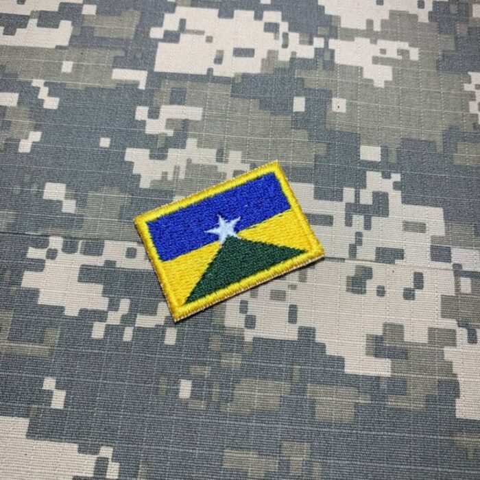 Estado Rondônia Brasil Bandeira Bordada Patch Termo Adesivo ou Costura 3,8×2,5 cm. - Image 3