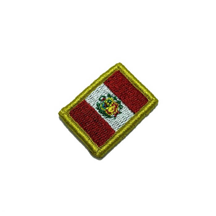 País Peru Bandeira Bordada Patch Com Velcro®️ 3,8×2,5 cm.