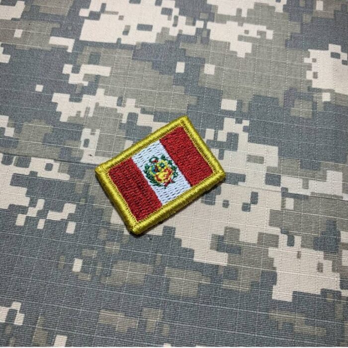 País Peru Bandeira Bordada Patch Com Velcro®️ 3,8×2,5 cm. - Image 2