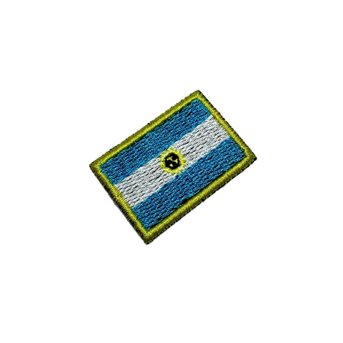 País Argentina Bandeira Bordada Patch Termo Adesivo ou Costura 3,8×2,5 cm.