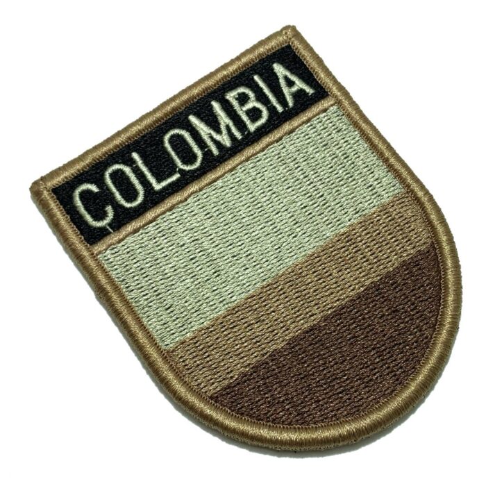 País Colômbia Bandeira Tática Bordada Patch Com Velcro®️ 6,8×8 cm.