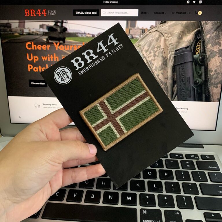 País Noruega Bandeira Tática Bordada Patch Com Velcro®️ 7,5×5 cm. - Imagem 3