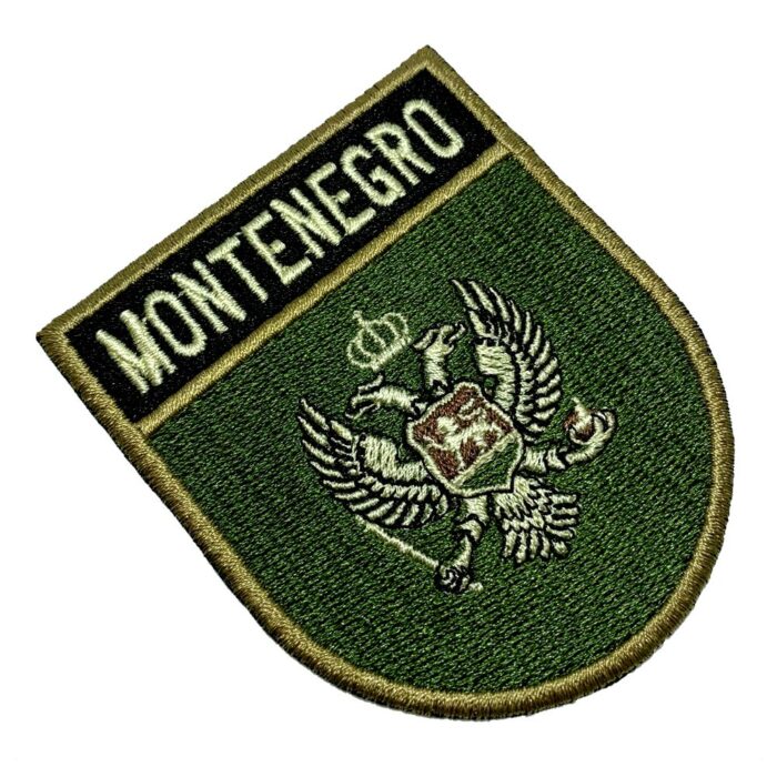 BP0243ET03 Bandeira Montenegro  Patch Bordado Termo Adesivo