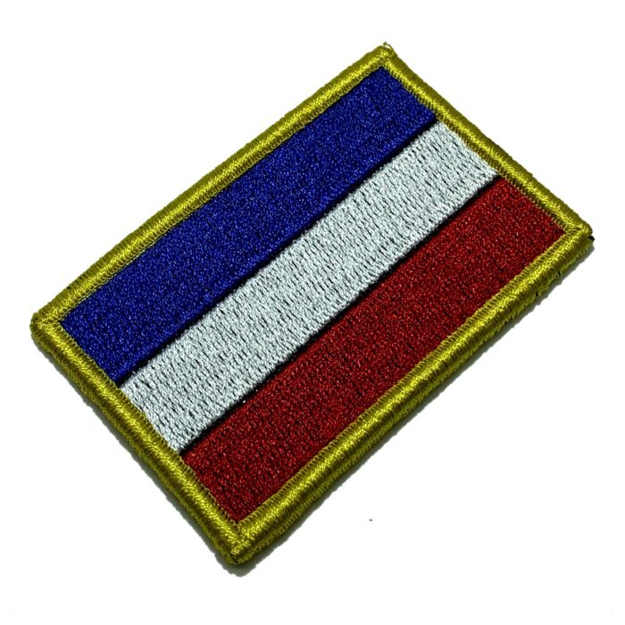 BPNLV001 Bandeira Países Baixos Patch Bordado Fecho Contato