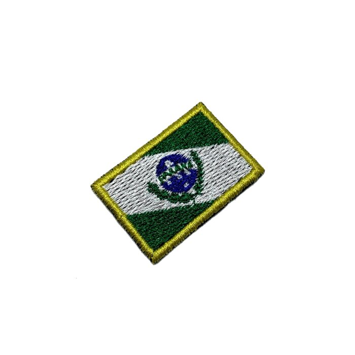 Estado Paraná Brasil Bandeira Bordada Patch Termo Adesivo ou Costura 3,8×2,5 cm.