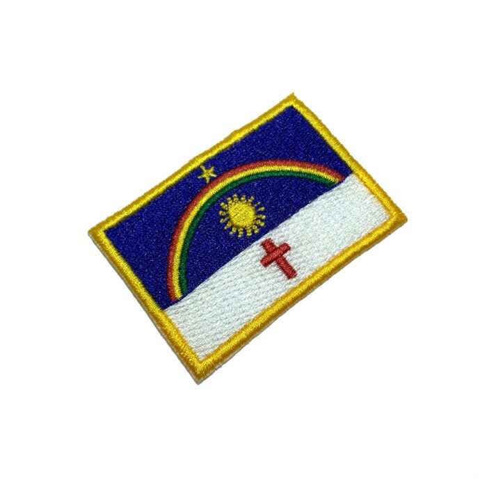 Estado Pernambuco Brasil Bandeira Bordada Patch Termo Adesivo ou Costura 5,7×3,8 cm.