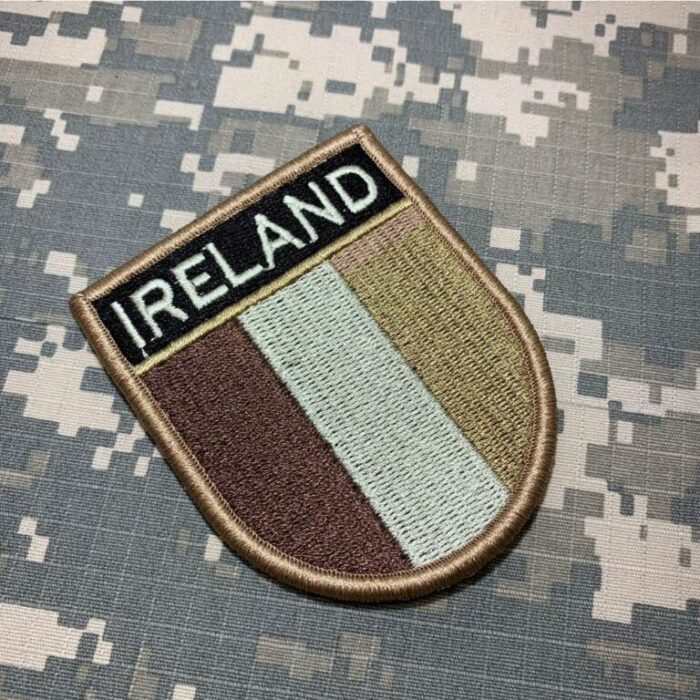 País Irlanda Bandeira Tática Bordada Patch Com Velcro®️ 6,8×8 cm. - Image 2