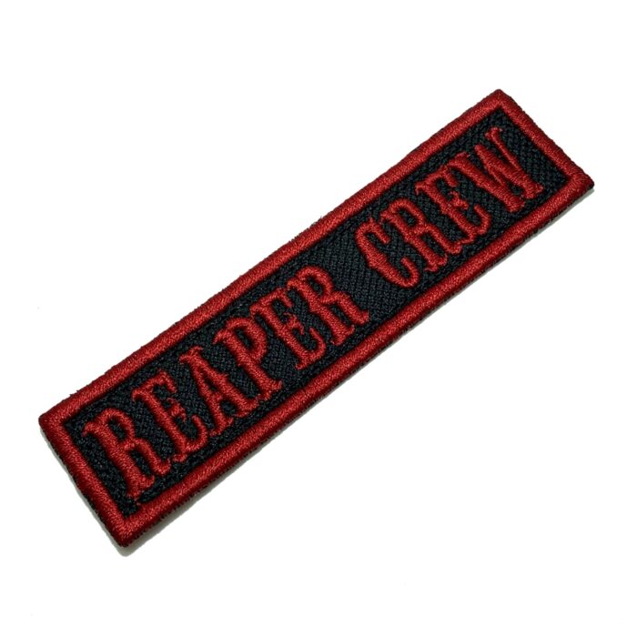 Reaper Crew Motoclube Patch Bordado Termo Adesivo ou Costura 10,2×2,5 cm.