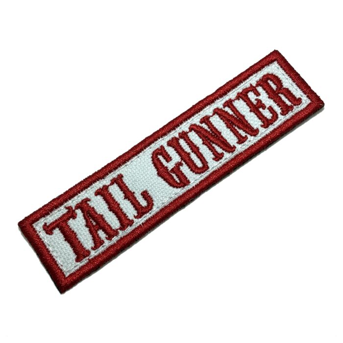 Tail Gunner Motoclube Patch Bordado Termo Adesivo ou Costura 10,2×2,5