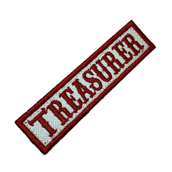 NT0515T03 Treasurer Patch Bordado Termo Adesivo ou Costura