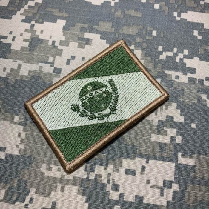 Estado Paraná Brasil Bandeira Tática Bordada Patch Com Velcro®️ 7,5x5 cm. - Image 3