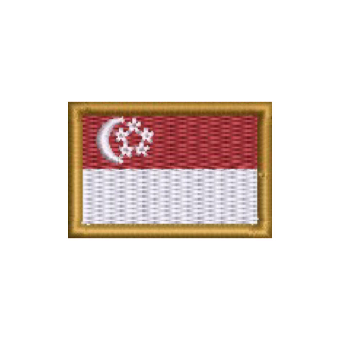 Bandeira de Singapura Patch Bordado 3,8x2,5 cm. - Imagem 7