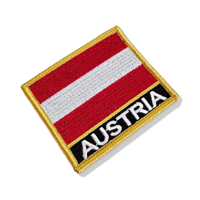 Bandeira Da Áustria Patch Bordado 7,5x6,3cm - Image 2