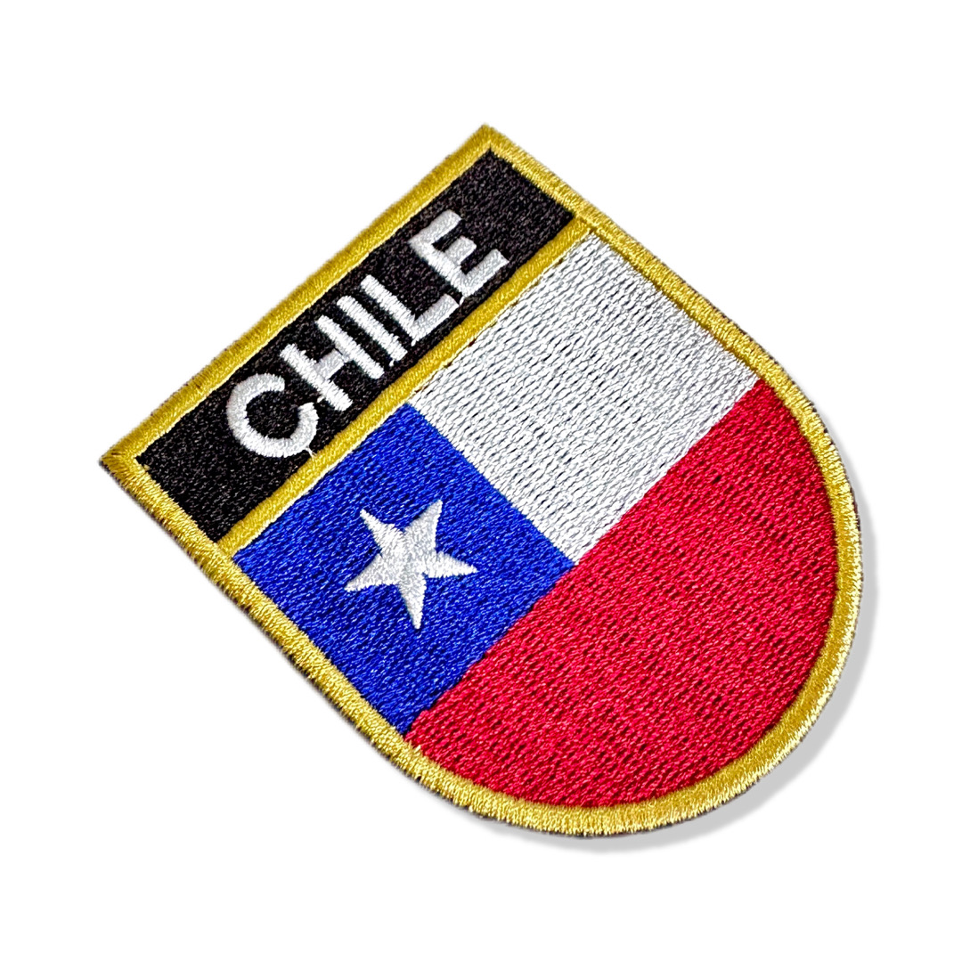 Bandeira Do Chile Patch Bordado 6,8x8 cm
