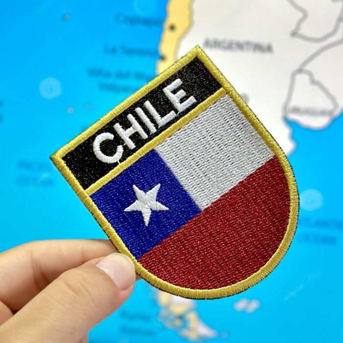 Bandeira Do Chile Patch Bordado 6,8x8 cm - Image 3